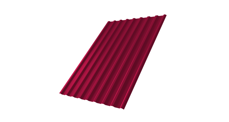 Профнастил С20R 0,45 PE RAL 3003 рубиново-красный