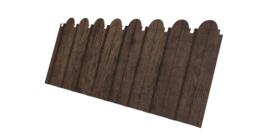 Профнастил C10A фигурный 0,45 Print Elite с пленкой Antique Wood TwinColor