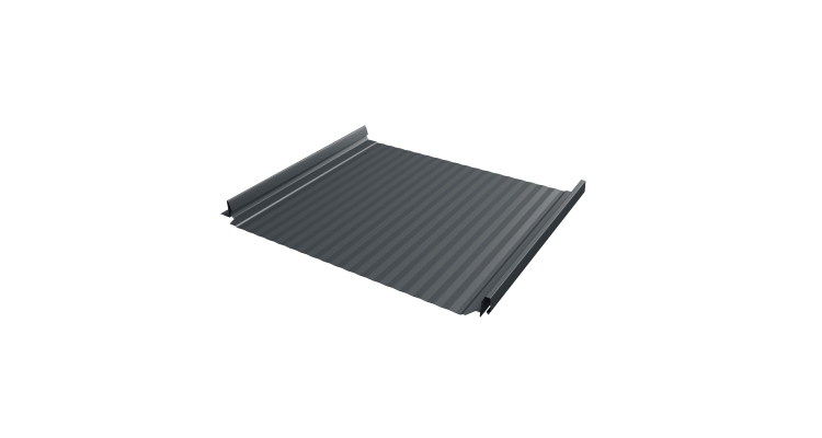 Кликфальц Pro Gofr Grand Line 0,5 Velur X с пленкой на замках RAL 7016 антрацитово-серый