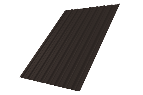 Профнастил С10A 0,5 Satin RR 32 темно-коричневый