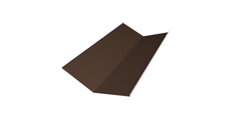 Планка ендовы нижней 300х300 0,5 Satin с пленкой RAL 8017 шоколад (3м)