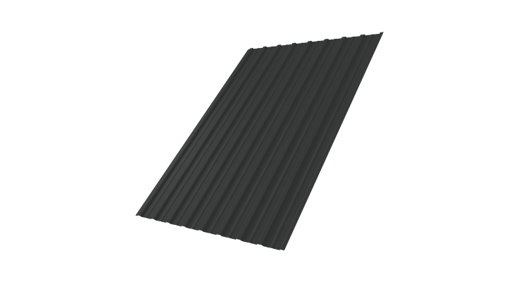 Профнастил С10A Grand Line 0,5 Rooftop Бархат RAL 7016 антрацитово-серый