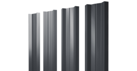 Штакетник М-образный А с прямым резом 0.45 Drap TR RAL 7024 мокрый асфальт