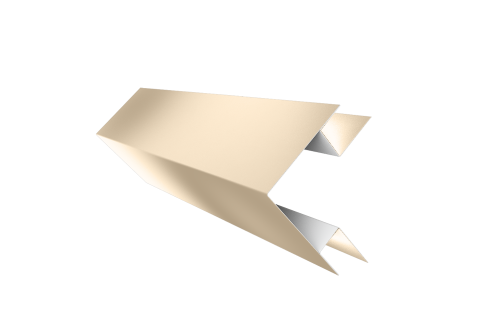 Планка угла внешнего сложного Блок-хаус new 0,5 Satin с пленкой RAL 1015 светлая слоновая кость (3м)
