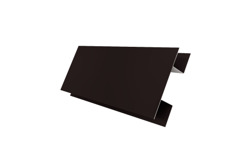 Планка H-образная Экобрус 0,5 Drap RAL 9005 черный (3м)