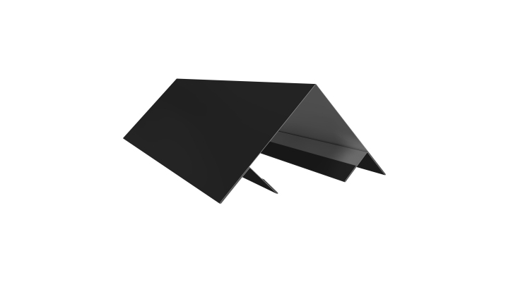 Планка угла внешнего составная верхняя 0,5 Satin с пленкой RAL 9005 черный (2м)