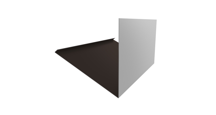 Планка примыкание верхнее к трубе фальц 0,45 Drap TR RR 32 темно-коричневый (2м)