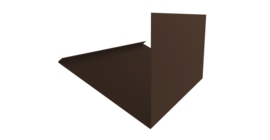 Планка примыкание верхнее к трубе фальц 0,45 Drap TwinColor RAL 8017 шоколад (2м)