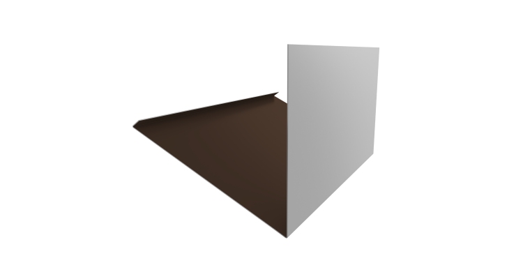 Планка примыкание верхнее к трубе фальц 0,5 PE с пленкой RAL 8017 шоколад (3м)