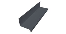 Планка примыкание нижнее к трубе для Кликфальц Pro 0,5 Drap RAL 7024 мокрый асфальт (2м)