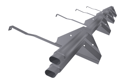 Снегозадержатель трубчатый для натуральной черепицы Стандарт RAL 7004 3м (профиль до 50мм)