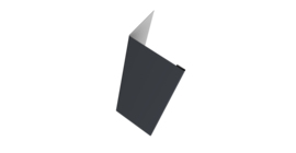 Нащельник для калиток и ворот 25х35 жалюзи Milan, Tokyo, Palermo 0,5 Drap RAL 7024 мокрый асфальт (L2,5)