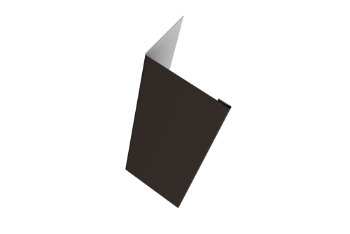 Нащельник для калиток и ворот 25х35 жалюзи Milan, Tokyo, Palermo 0,5 Satin RR 32 темно-коричневый (L2,5)